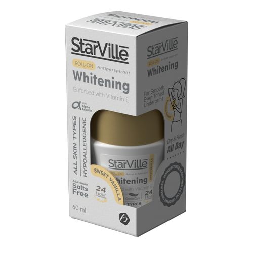 Starville Whitening رول اون للتفتيح و القضاء للعرق برائحة الفانيليا - 60 مل