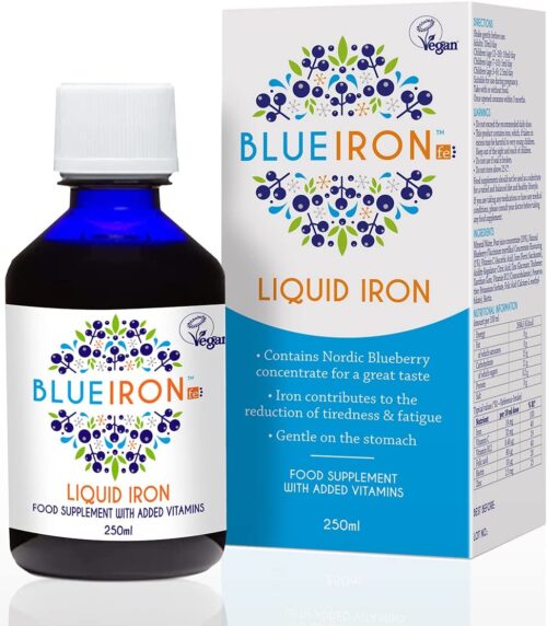 بلو آيرون الحديد الأزرق BlueIron لعلاج الأنيميا للبشرة و الشعر وزيادة التركيز