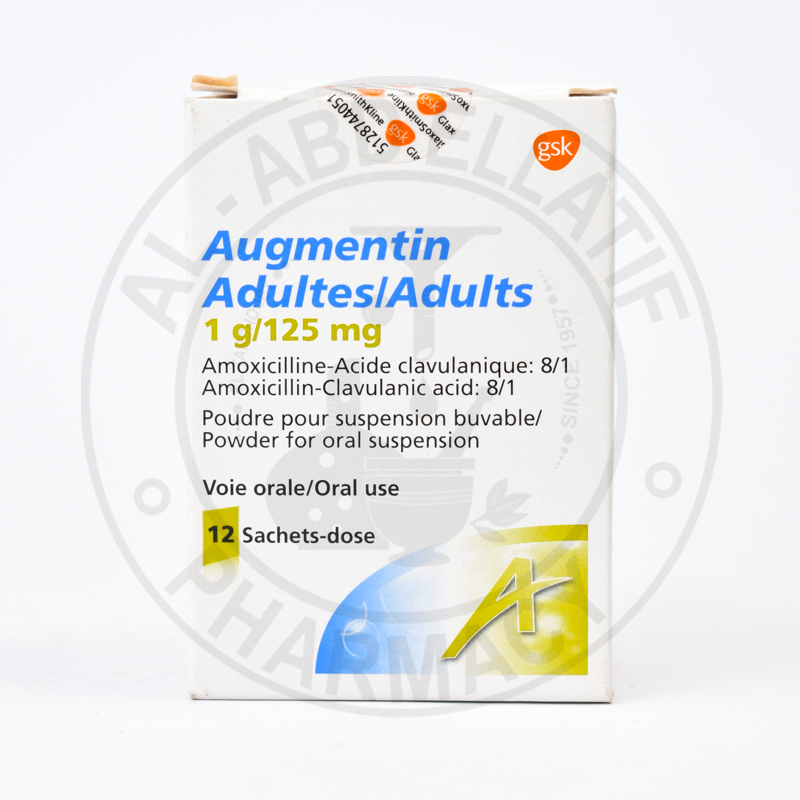 augmentin adults 1g/125mg b/12 sct