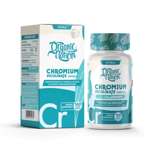 ORGANIC NATION CHROMIUM PICOLINATE 200MCG 100 TAB.