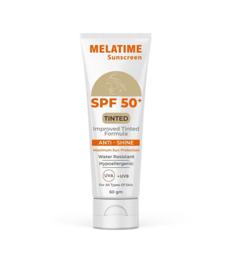 MELATIME SUNSCREEN SPF50+TINTED 60GM