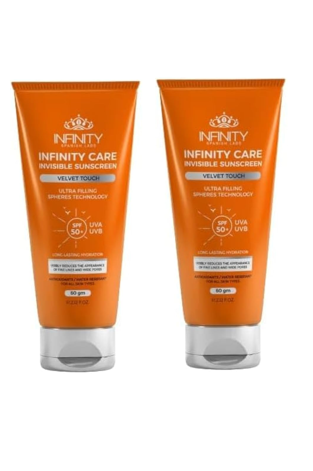 Spf Infinity INFINITYCARE SUNSCREEN SPF50+VELVETTOUCH1+1 - صيدليات د ابرام الجديده