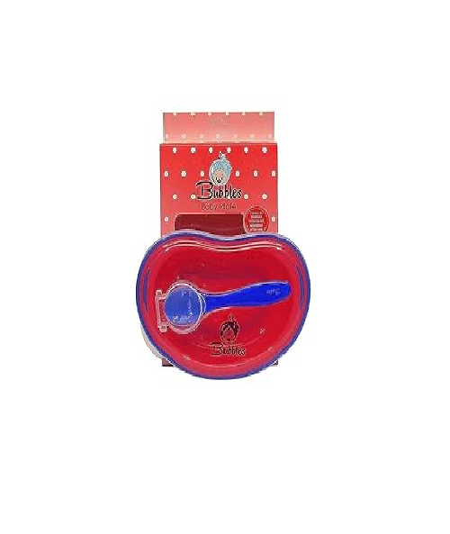 BUBBLES طبق اطفال احمر