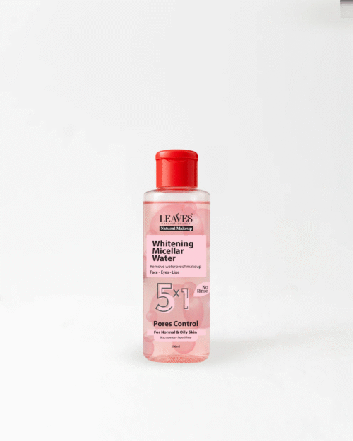 Leaves Whitening Micellar Water 5*1 Makeup Remover &Control pores (For Oily Skin)200Ml