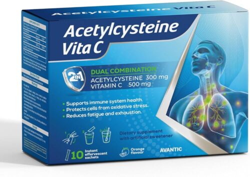 ACETYLCYSTEINE VITA C 300/500MG 10 SACHET
