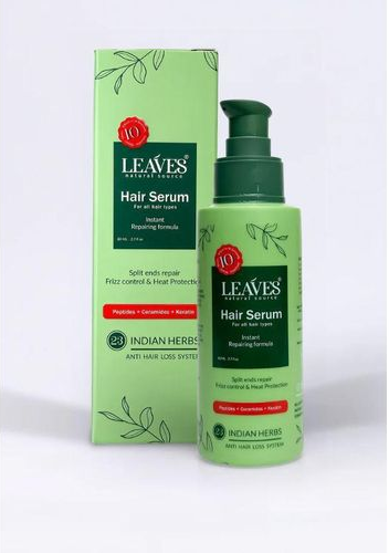 Leaves Hair Serum – Instant Repair & Frizz Control 80ml