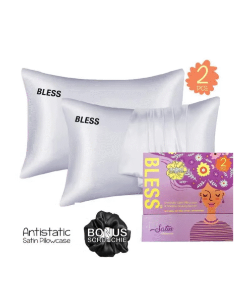 Bless Set of 2 Satin Pillowcases