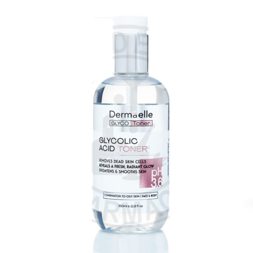 DERMAELLE Glycolic Acid Toner 350ml Gentle Exfoliating & Radiance