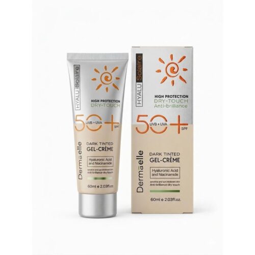 DERMAELLE HYALU SOLAIRE SPF50GELCREAM DARK TIN 60ML