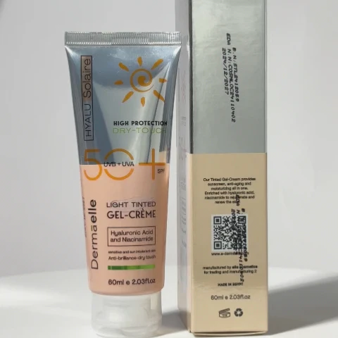 DERMAELLE HYALU SOLAIRE SPF50 GELCREAM LIGHT TIN 60ML