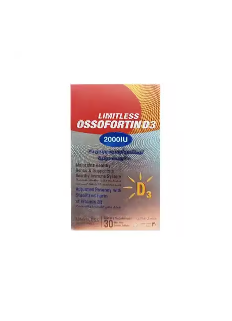 LIMITLESS OSSOFORTIN D3 2000 IU 30 TAB