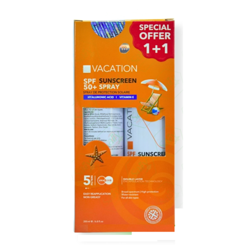 VACATION SUNSCREEN SPRAY SPF+50 200ML OFFER 1+1