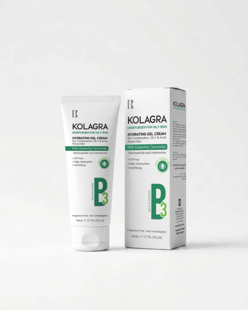 KOLAGRA B3 Hydrating Gel Cream – Moisturizer for Oily & Acne-Prone Skin, 50ml