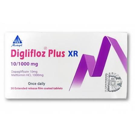 DIGLIFLOZ PLUS  10 MG / 1000 MG  30 TAB